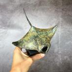 sculptuur, NO RESERVE PRICE - Patinated Bronze Manta Ray