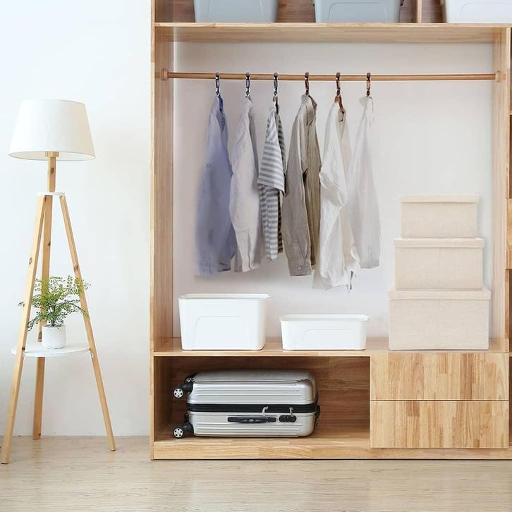 vidaXL 3-delige Opbergboxenset stapelbaar stof crèmekleurig, Huis en Inrichting, Woonaccessoires | Kisten, Nieuw, Verzenden