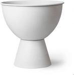 HKliving bloempot wit rustiek op voet medium 30cm, Huis en Inrichting, Verzenden, Nieuw
