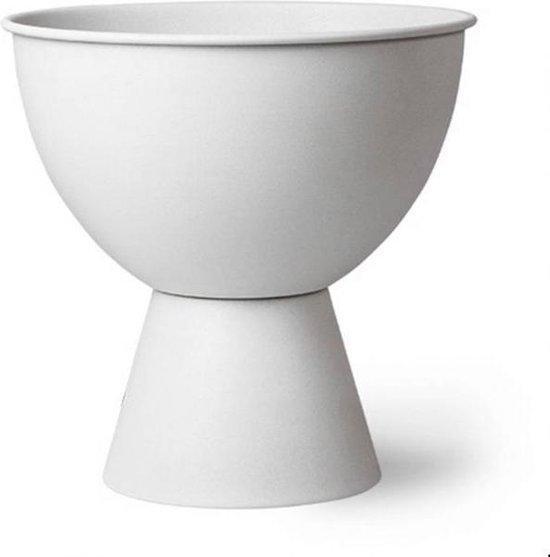 HKliving bloempot wit rustiek op voet medium 30cm, Huis en Inrichting, Woonaccessoires | Overige, Nieuw, Verzenden