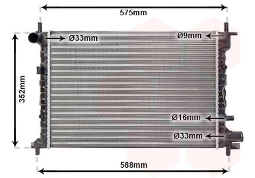 RADIATOR VOOR FORD FIESTA IV 1995-1999 1001859, Auto-onderdelen, Airco en Verwarming, Nieuw, Ophalen of Verzenden