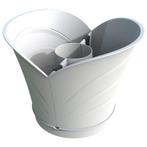 Bama Tulipano Bloempot 5L 34.5x19x30 cm 4 Stuks Wit, Huis en Inrichting, Verzenden, Nieuw