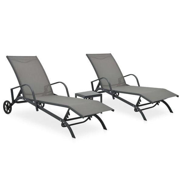 Ligbedden met Tafel: Stalen Frame! | Tweedekansje | OP=OP, Tuin en Terras, Ligbedden, Nieuw, Textileen, Ophalen of Verzenden