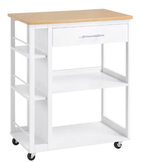 Keukentrolley met Werkblad, Lade en Planken – 73×88×38 cm, Huis en Inrichting, Tafels | Eettafels, Nieuw, Verzenden