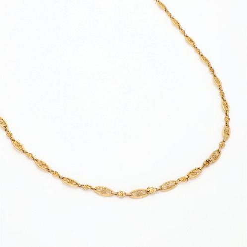 Ketting - 18 karaat Geel goud, Sieraden, Tassen en Uiterlijk, Antieke sieraden