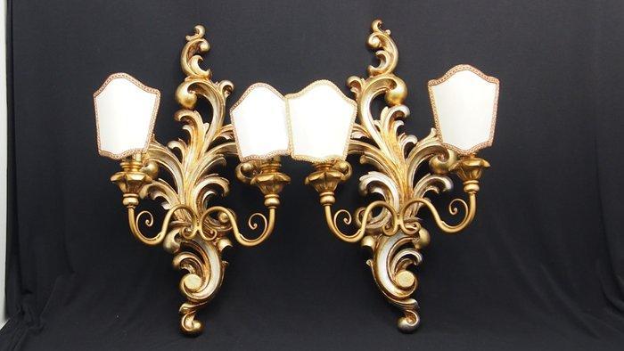 Wandkandelaar (2) - Hout, Antiek en Kunst, Curiosa en Brocante