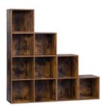 Boekenkast 6/10 Vakken –Houten Wandrek Industrieel en Modern, Huis en Inrichting, Kasten | Boekenkasten, Verzenden, Nieuw