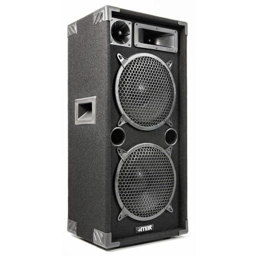 Retourdeal - MAX Disco Speaker MAX210 1000W 2x 10, Audio, Tv en Foto, Luidsprekers, Zo goed als nieuw, Verzenden