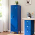 Lockerkast Kurikka metaal 137x38x38 cm blauw [en.casa], Huis en Inrichting, Kasten | Lockerkasten, Verzenden, Nieuw