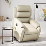 vidaXL Sta-op-massagestoel elektrisch kunstleer crèmekleurig, Huis en Inrichting, Fauteuils, Verzenden, Nieuw