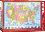 Map of the USA Puzzel (1000 stukjes) | Eurographics -