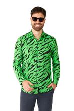 Tijger Groen Overhemd Heren OppoSuits, Kleding | Heren, Carnavalskleding en Feestkleding, Verzenden, Nieuw