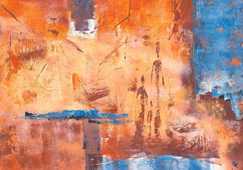 Kunstdruk Kirsti Sarikaya - Kerzenmenschen I 100x70cm, Huis en Inrichting, Woonaccessoires | Schilderijen, Tekeningen en Foto's