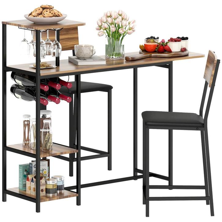 TRUUSK Bartafel Met Barkruk Set - 3-dlg. Bartafel-Set - Opkl, Huis en Inrichting, Stoffering | Behang, Verzenden