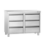 GGM Gastro | Ladekast PREMIUM met 6 laden - 1000x600mm |, Verzenden, Nieuw in verpakking, RVS Meubilair