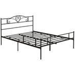 Bed 165 X 207 Cm Bedframe Met Lattenbodem Van Staal, Onderbe, Verzenden, Nieuw