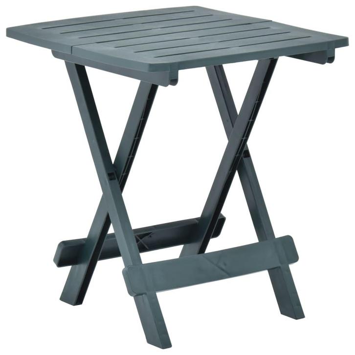 vidaXL Tuintafel inklapbaar 45x43x50 cm kunststof groen, Tuin en Terras, Tuintafels, Nieuw, Kunststof, Verzenden