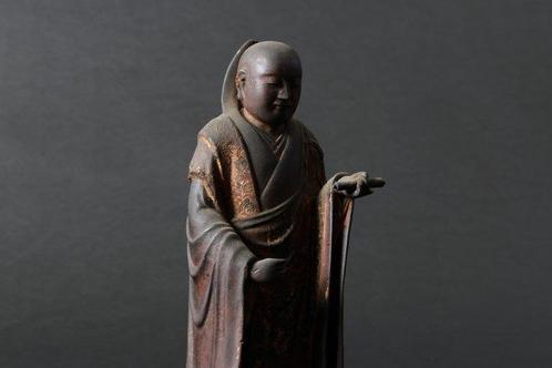 Statue of Saint Nichiren  - sculptuur Hout - Japan -, Antiek en Kunst, Antiek | Overige Antiek