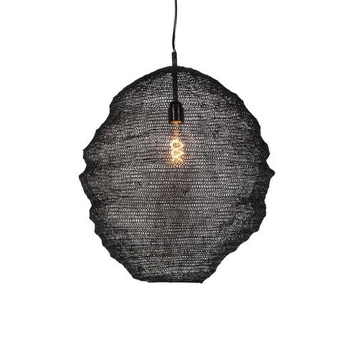 Oosterse hanglamp zwart - Nidum Gran, Huis en Inrichting, Lampen | Hanglampen, Nieuw, Overige materialen, 75 cm of meer