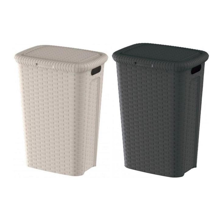 Weave Wasmand – 53 Liter – Set van 2 – Donkergrijs &, Tuin en Terras, Droogmolens en Wasrekken, Ophalen of Verzenden