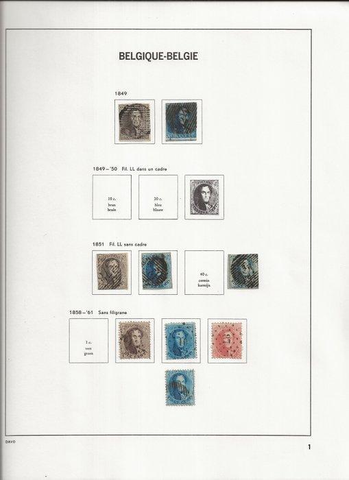 België 1849/1949 - Verzameling in DAVO-album, Postzegels en Munten, Postzegels | Europa | België