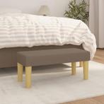 vidaXL Bankje 70x30x30 cm stof taupe, Verzenden, Nieuw, Stof, Minder dan 150 cm
