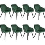 Eetkamerstoel Marilyn fluweellook, zwarte stoelpoten - donke, Huis en Inrichting, Stoelen, Verzenden, Nieuw