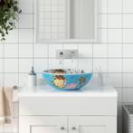 vidaXL Opzetwasbak rond 41x14 cm keramiek meerkleurig, Doe-het-zelf en Verbouw, Sanitair, Verzenden, Nieuw