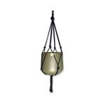 Minimalistische Plantenhanger - Zwart - Katoen - Macramé -, Huis en Inrichting, Woonaccessoires | Overige, Ophalen of Verzenden