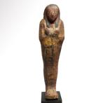 Oud-Egyptisch Hout Shabti voor Bak En Mut