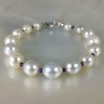 Armband Zilver Parel - Amethist - Southsea Rainbow Ø7x9,7mm, Nieuw