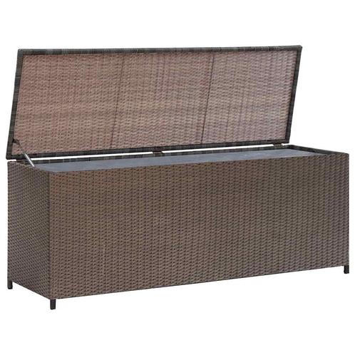 vidaXL Tuinbox 120x50x60 cm poly rattan bruin, Tuin en Terras, Overige Tuin en Terras, Nieuw, Verzenden