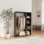 Kledingkast 123x90x30 cm Nesbyen antraciet [en.casa], Verzenden, Nieuw