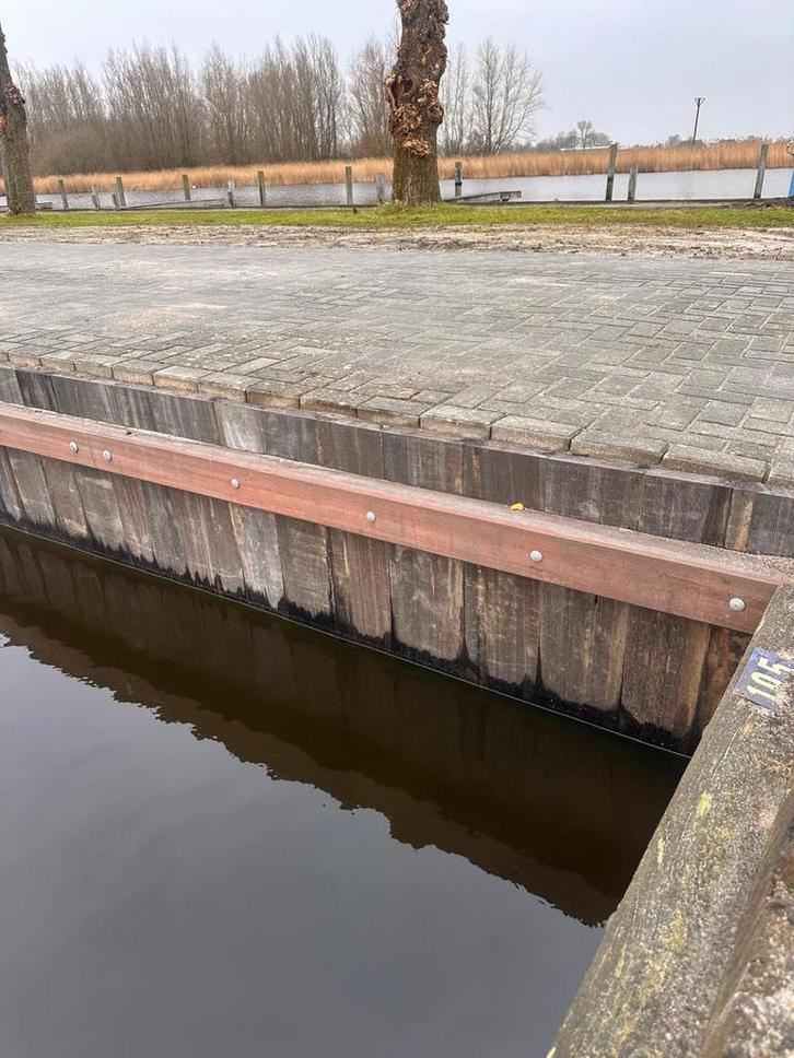 Gebruikte Azobé  Damwand planken hardhout 3 4 5  6cm dik !!!, Doe-het-zelf en Verbouw, Hout en Planken, Overige houtsoorten, 300 cm of meer