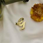 Gouden letter broche; letter G (vintage, gouden broche), Sieraden, Tassen en Uiterlijk, Broches, Ophalen of Verzenden, Gebruikt