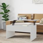 vidaXL Salontafel 80x50,5x41,5 cm bewerkt hout wit, 50 tot 100 cm, Verzenden, Nieuw, 50 tot 100 cm