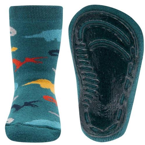 Antislipsok Zeegroen met Gekleurde Dinosaurussen - Ewers-23/, Kinderen en Baby's, Kinderkleding | Schoenen en Sokken, Jongen, Nieuw