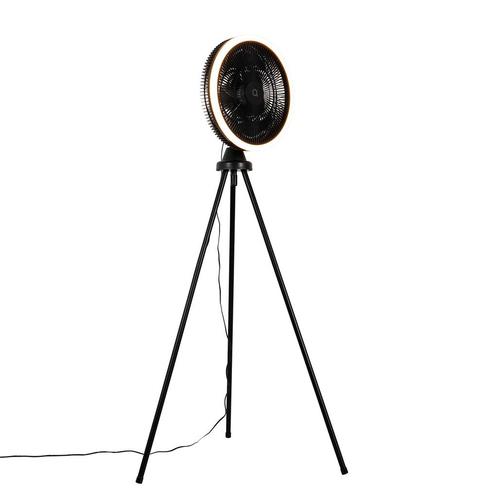 Vloerventilator tripod zwart incl. LED 3-staps dimbaar -, Huis en Inrichting, Lampen | Plafondlampen, Nieuw, Kunststof