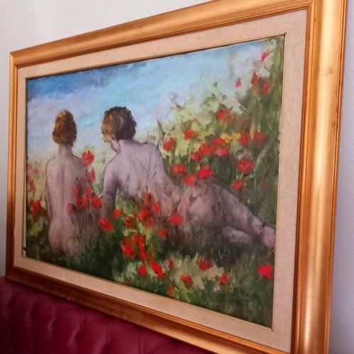 Raffaele Russo (XX) - Fiori, Antiek en Kunst, Kunst | Schilderijen | Modern