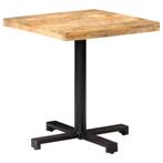 vidaXL Bistrotafel vierkant 70x70x75 cm ruw mangohout, Verzenden, Nieuw