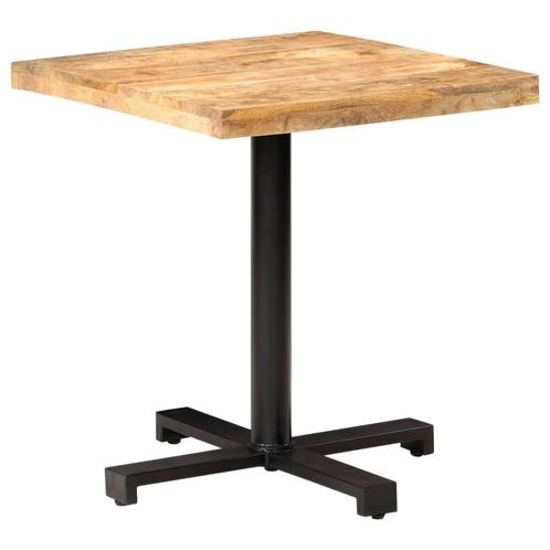 vidaXL Bistrotafel vierkant 70x70x75 cm ruw mangohout, Huis en Inrichting, Tafels | Eettafels, Nieuw, Verzenden