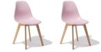 Compacte set van 2 roze eetkamerstoelen - ideaal voor kle..., Twee, Overige kleuren, Nieuw, Ophalen of Verzenden