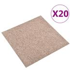 vidaXL Tapijttegels 20 st 5 m² 50x50 cm beige, Doe-het-zelf en Verbouw, Vloerdelen en Plavuizen, Verzenden, Nieuw
