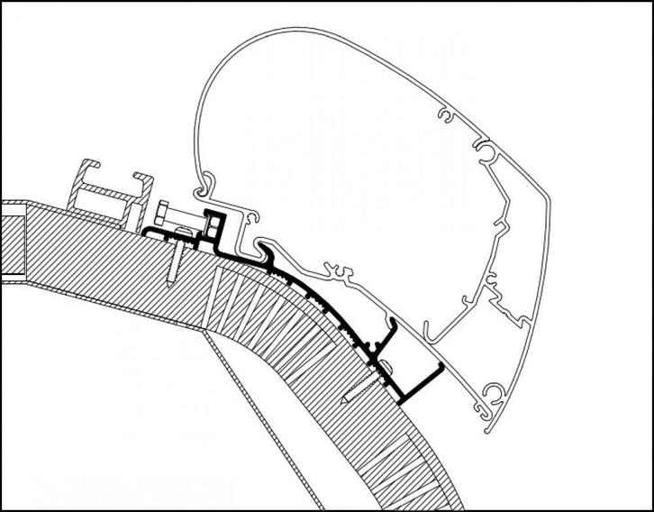 Thule Carthago C-Line Adapter >2014 500, Caravans en Kamperen, Camper-accessoires, Ophalen of Verzenden