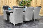 Menorca Tafel 225 Spraystone met 6 Darwin Dining Stoel SHOWR, 6 zitplaatsen, Ophalen of Verzenden, Zo goed als nieuw, Wicker