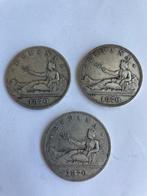Spanje. Republic. 5 Pesetas 1870 (3 monedas)  (Zonder