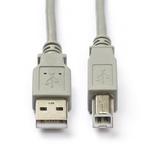 USB A naar USB B kabel | 5 meter | USB 2.0 (480 Mbit/s), Computers en Software, Pc- en Netwerkkabels, Nieuw, Verzenden