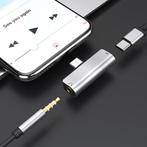 USB-C Duo adapter - naar mini jack + USB-C - Premium, Telecommunicatie, Mobiele telefoons | Toebehoren en Onderdelen, Nieuw, Snoer of kabel