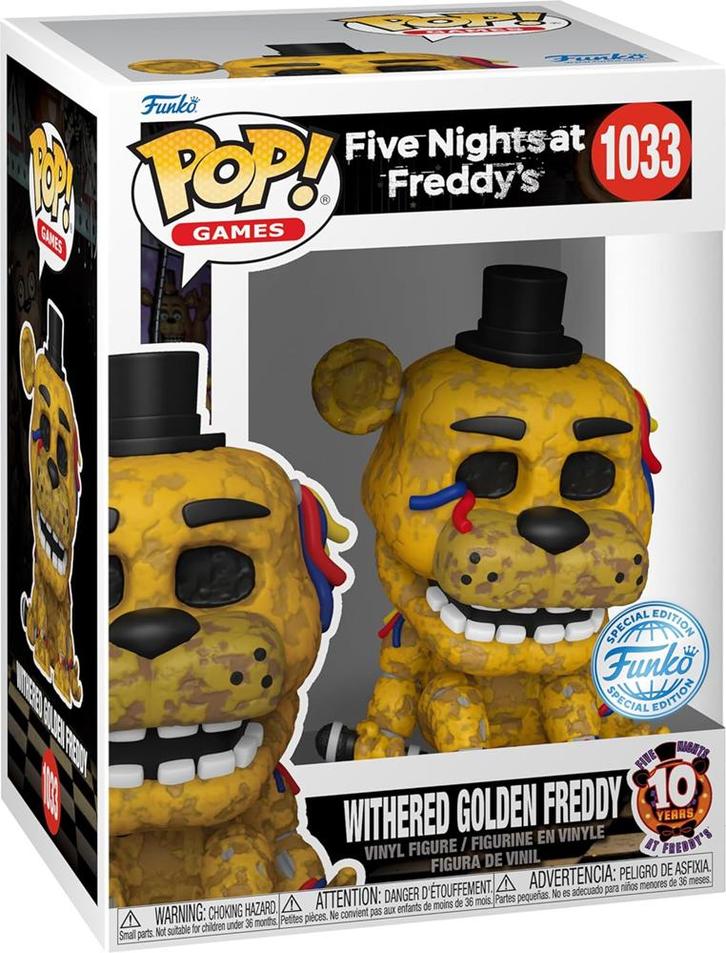 Funko Pop! - Five Nights At Freddys Withered Golden Freddy, Verzamelen, Poppetjes en Figuurtjes, Nieuw, Verzenden