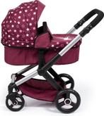 Bayer Design - Combi Poppenwagen Xeo, tas, bordeaux, roze,, Verzenden, Nieuw